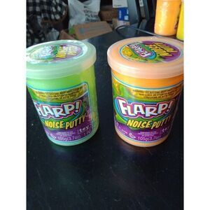 2 Flarp Noise Putty Neon Orange & Neon Green